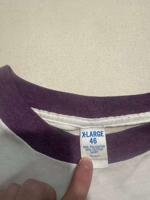 1980s purple ringer shirt