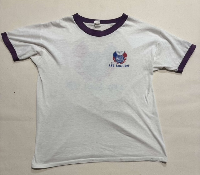 1980s purple ringer shirt