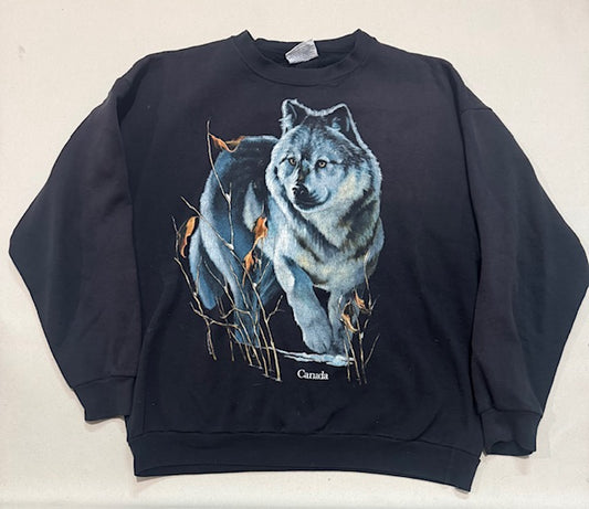 1990s Canada wolf crewneck